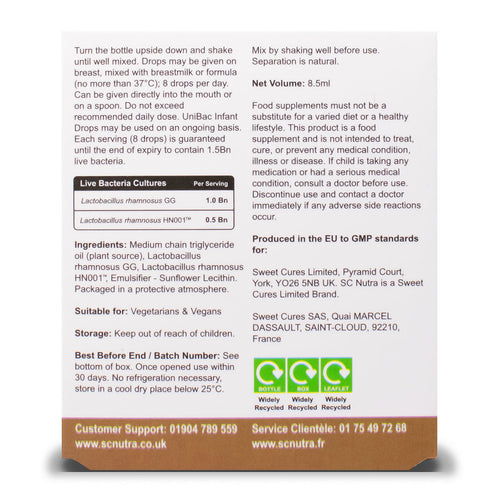 UniBac Infant & Baby Probiotic Drops Live Unified Bacteria Blend