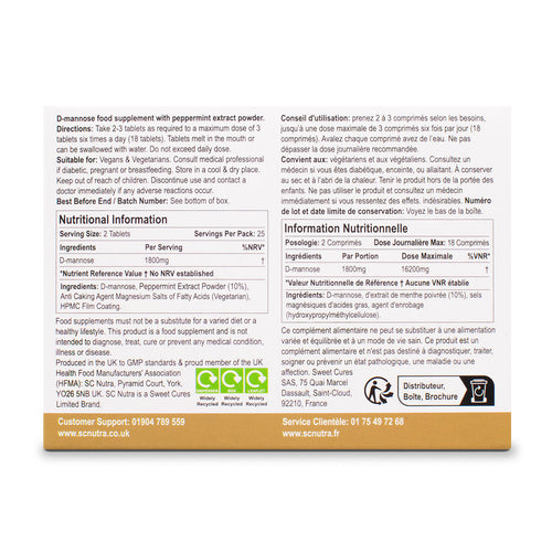 Waterfall D-Mannose Mints Peppermint