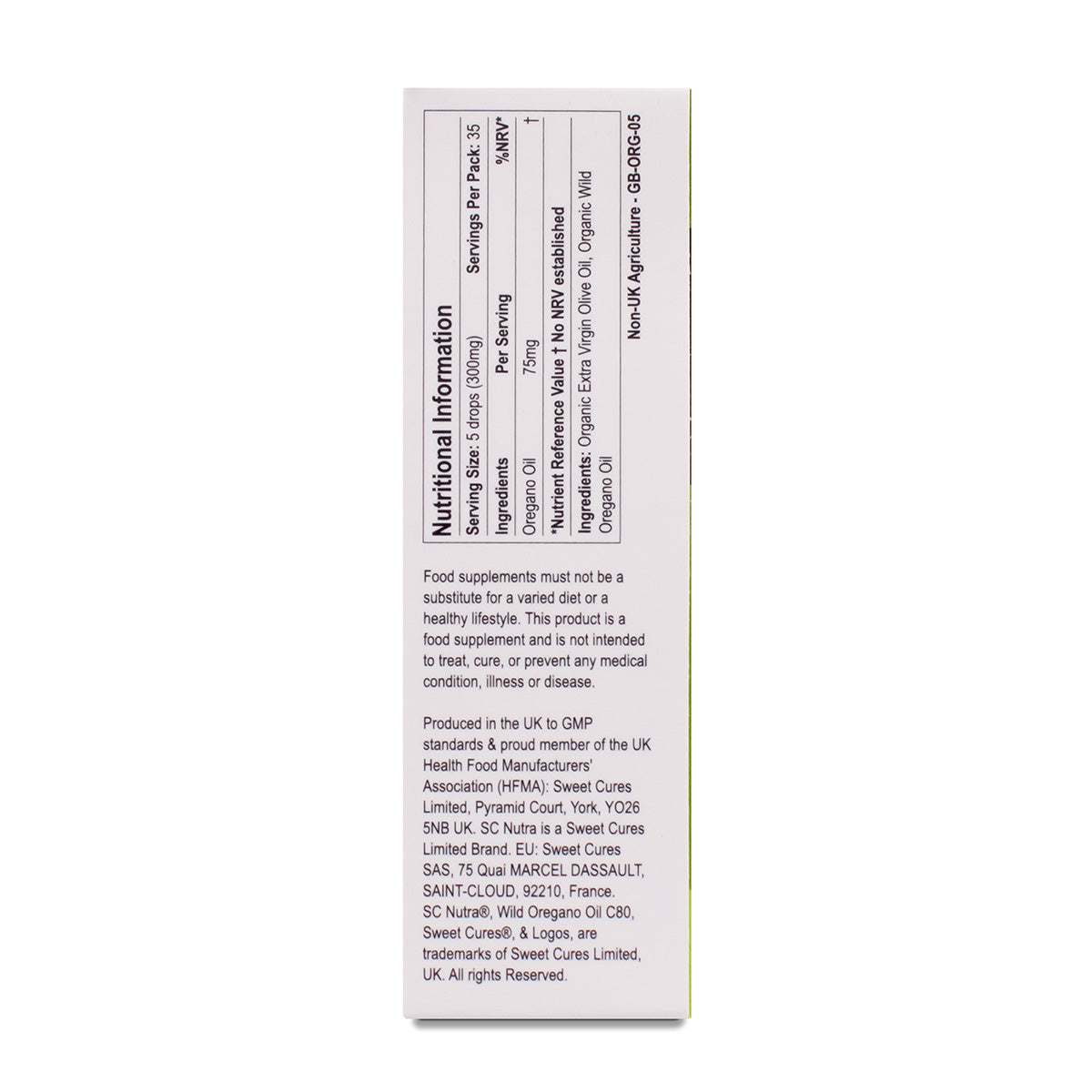 Organic Wild Oregano Oil C80 5ml | New Size – SC Nutra International