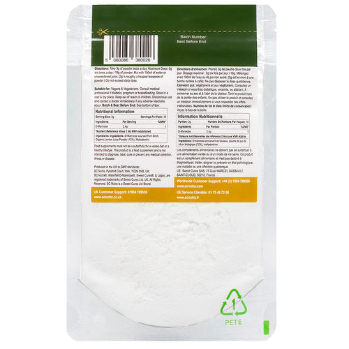 Bundle Offer: Waterfall D-Mannose Lemon Powder (Eco Refill Pack) 3 x 50g